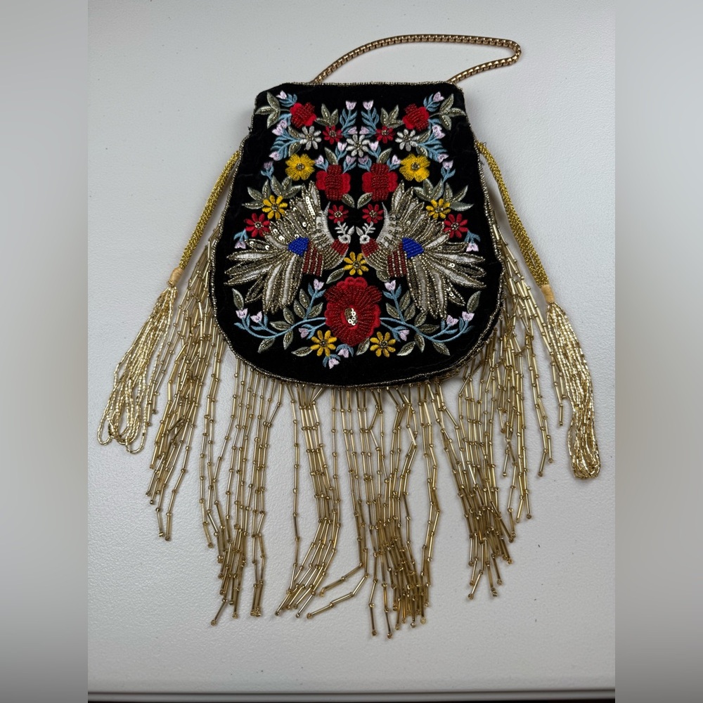 Ramla Mumbai - Threads of Light Echoes of Heritage handmade Beaded Moroccan Bag - Picture 3 of 11